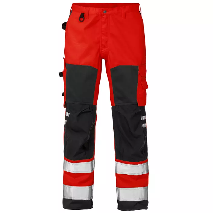 Fristads work trousers 2026, Hi-vis Red/Black, large image number 0