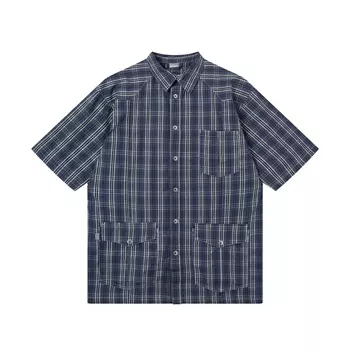 Kentaur short-sleeved  shirt, Blue/Black/White Checkered