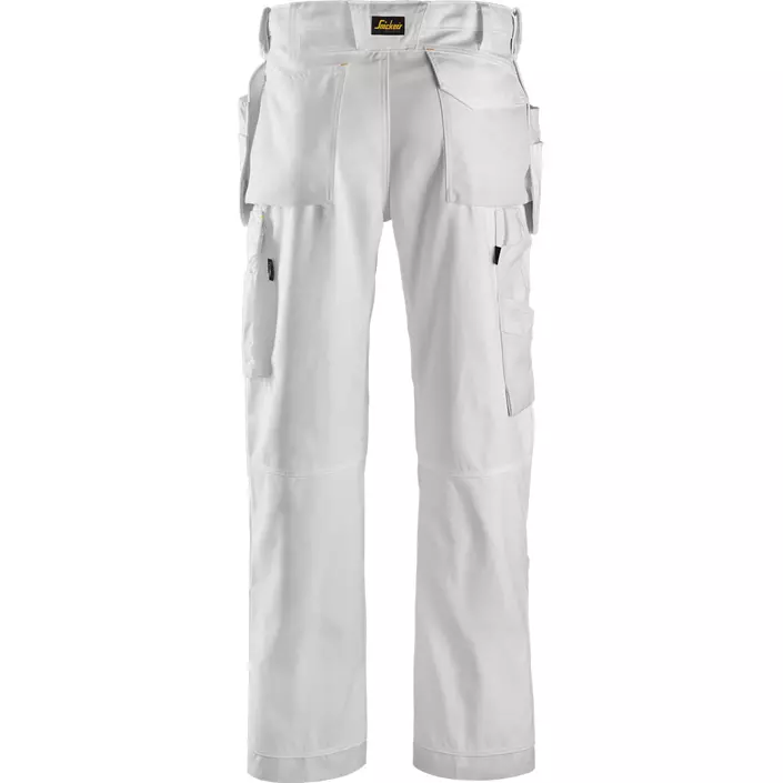 Snickers Canvas+ craftsmen's trousers, White, large image number 1