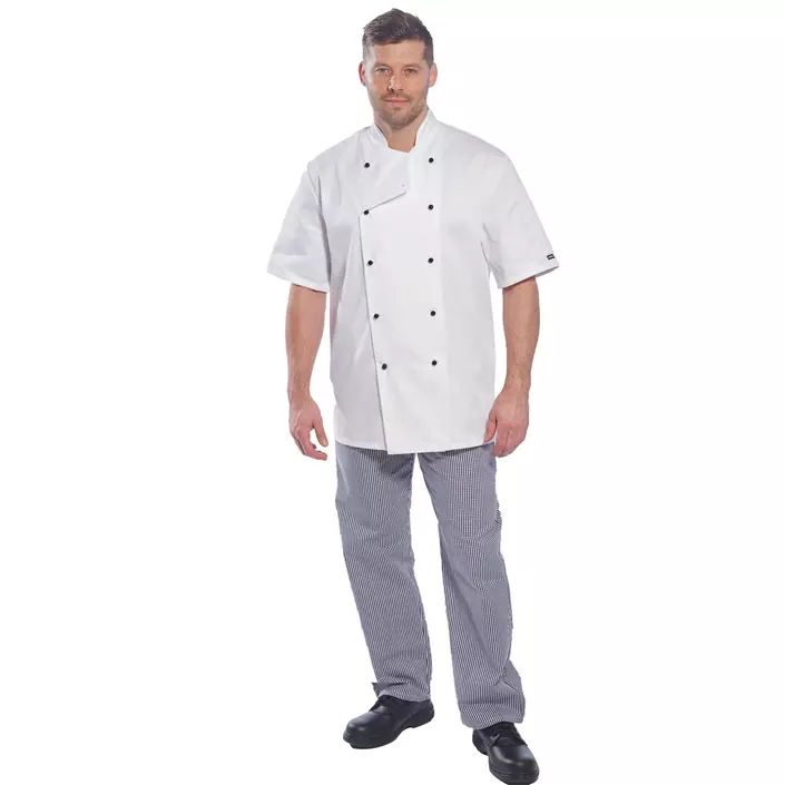 Portwest C734 short-sleeved chefs jacket, White, large image number 2