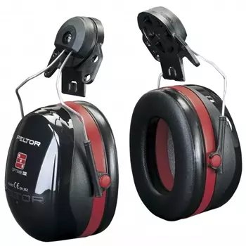 Peltor Optime III H540P3 helmet mounted ear defenders, Red