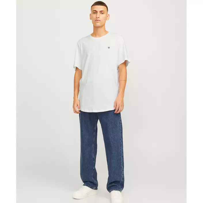 Jack & Jones JACJENS 5-pak T-shirt, White/Navy/Black, large image number 6