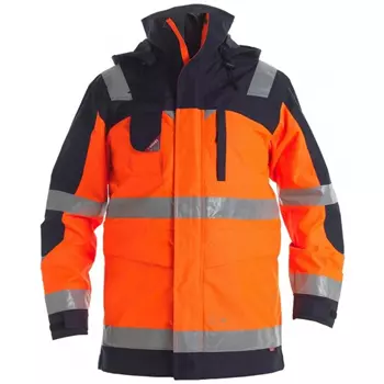 Engel parka shell jacket, Hi-vis Orange/Marine