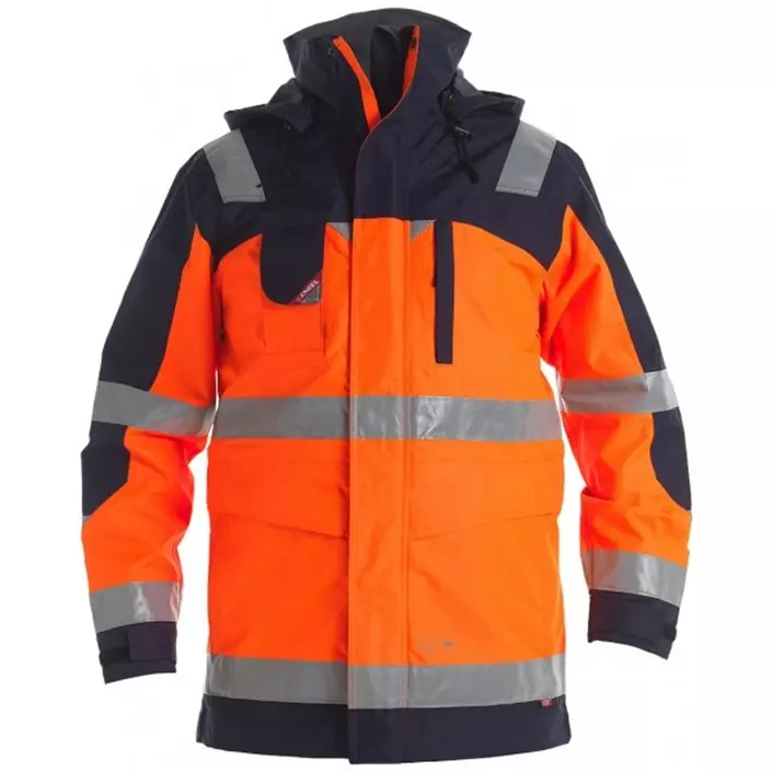 Engel parka shell jacket, Hi-vis Orange/Marine, large image number 0