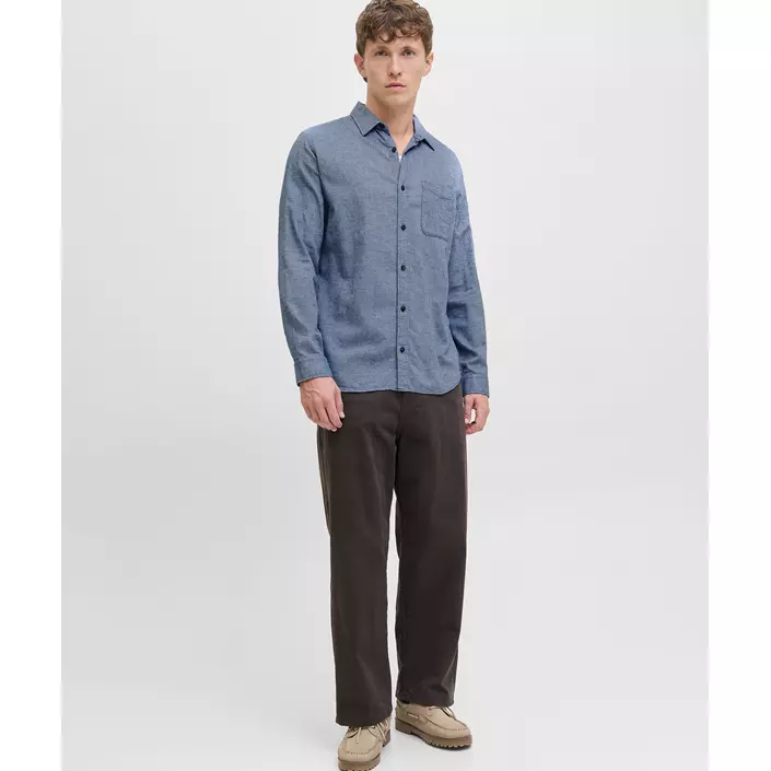 Jack & Jones JJECLASSIC Melange skjorte, Faded Denim, large image number 6