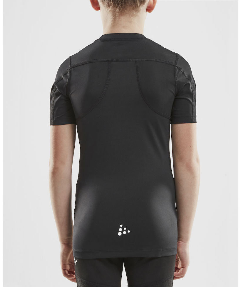 Craft Pro Control kompressions T-shirt till barn, Black, Black, large image number 2