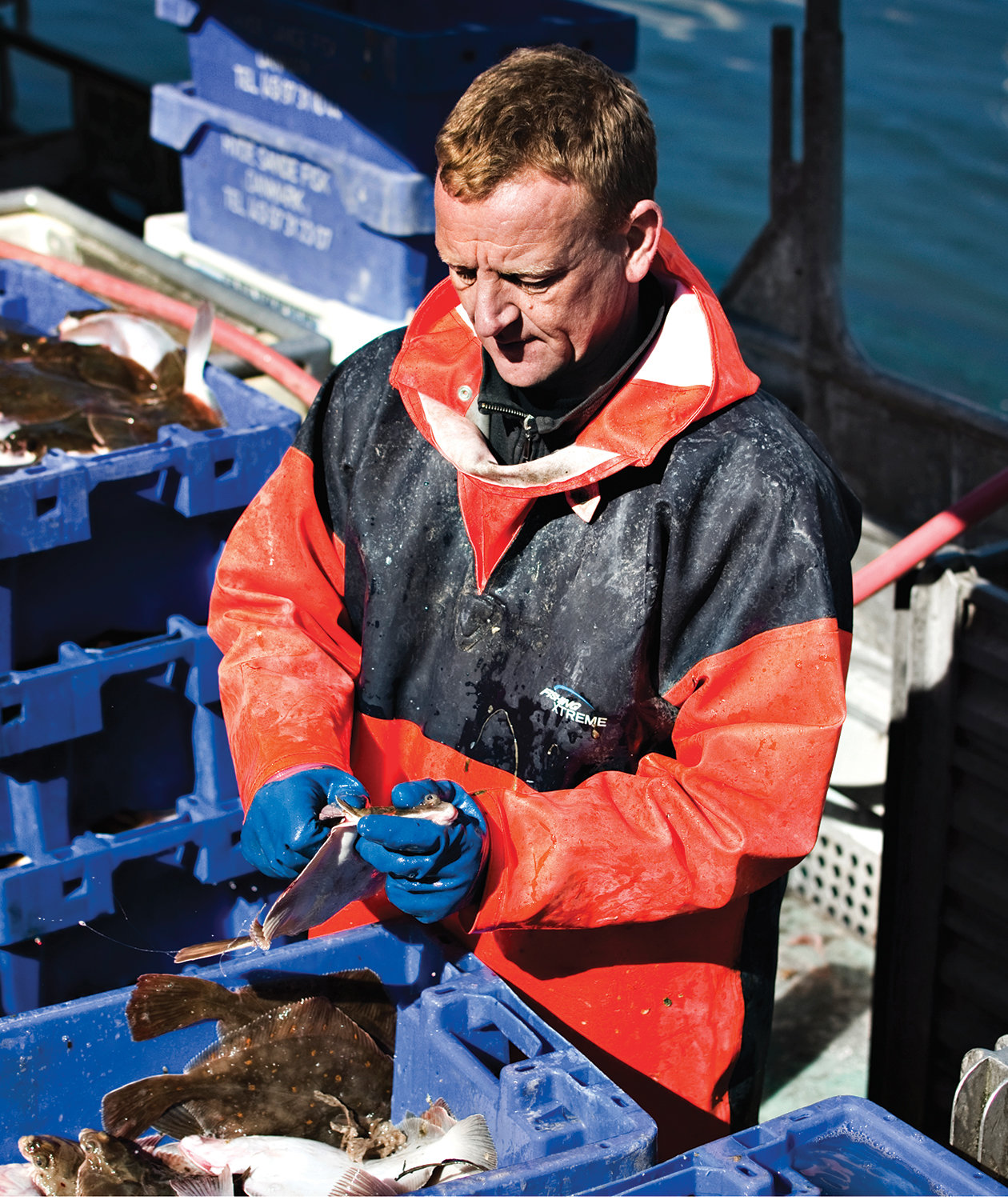 ELKA Fishing Xtreme PVC Heavy busseronne, Hi-vis Orange/Marine, large image number 2