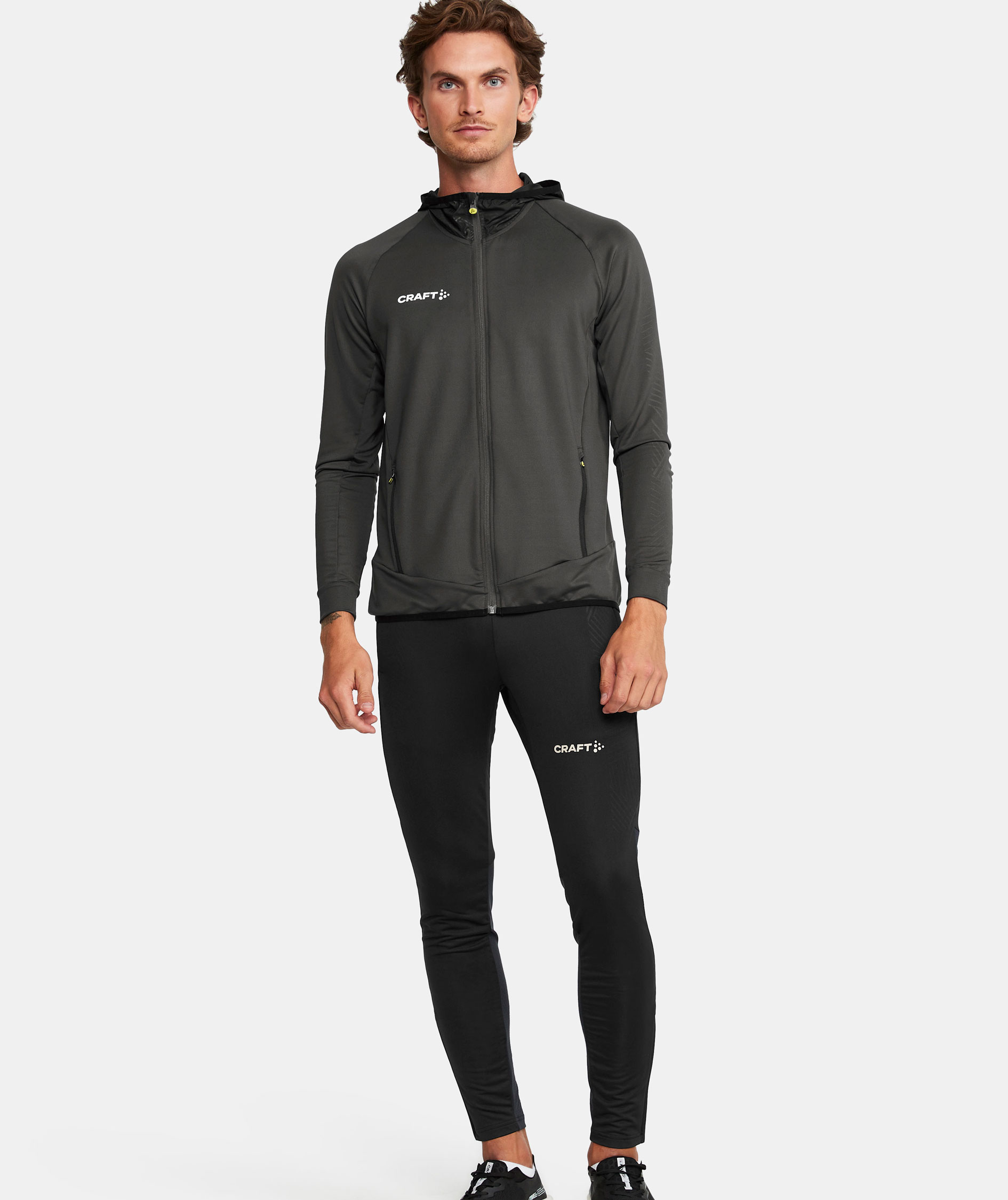 Craft Extend h&aelig;ttetr&oslash;je med lynl&aring;s, Asphalt, large image number 1