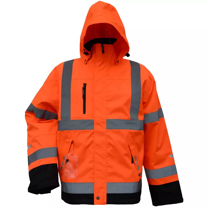 Lyngsoe winter work jacket, Hi-Vis Orange/Black, large image number 0