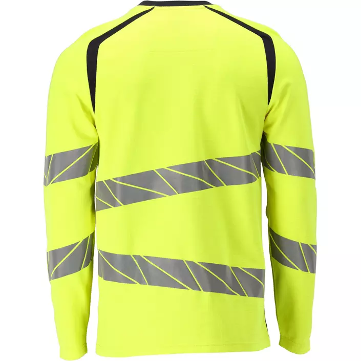 Mascot Accelerate Multisafe langærmet T-shirt, Hi-Vis Gul/Mørk Marine, large image number 1