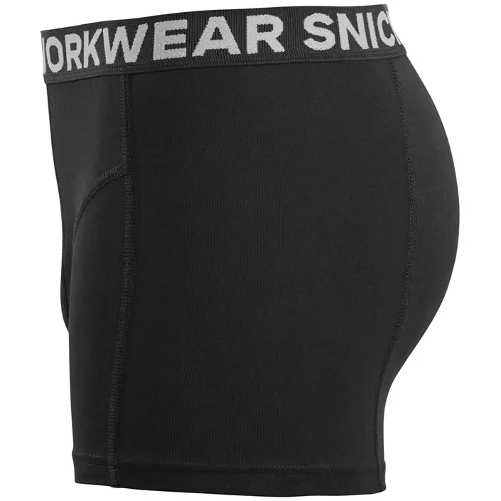 Snickers 2-pak Boxershorts, Black/Black, large image number 4
