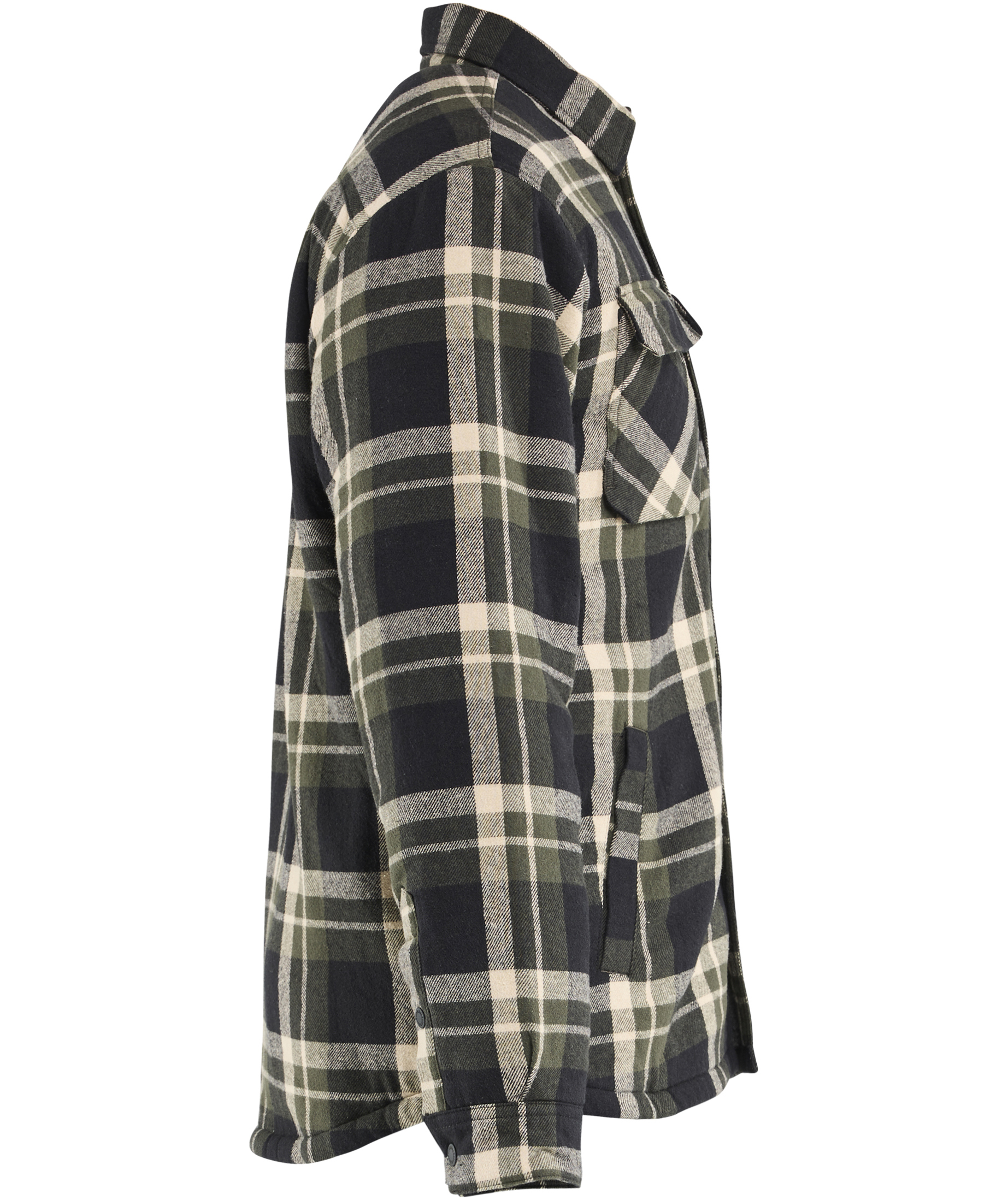 Bl&aring;kl&auml;der flannel shirt jacket, Forest green/black, large image number 2