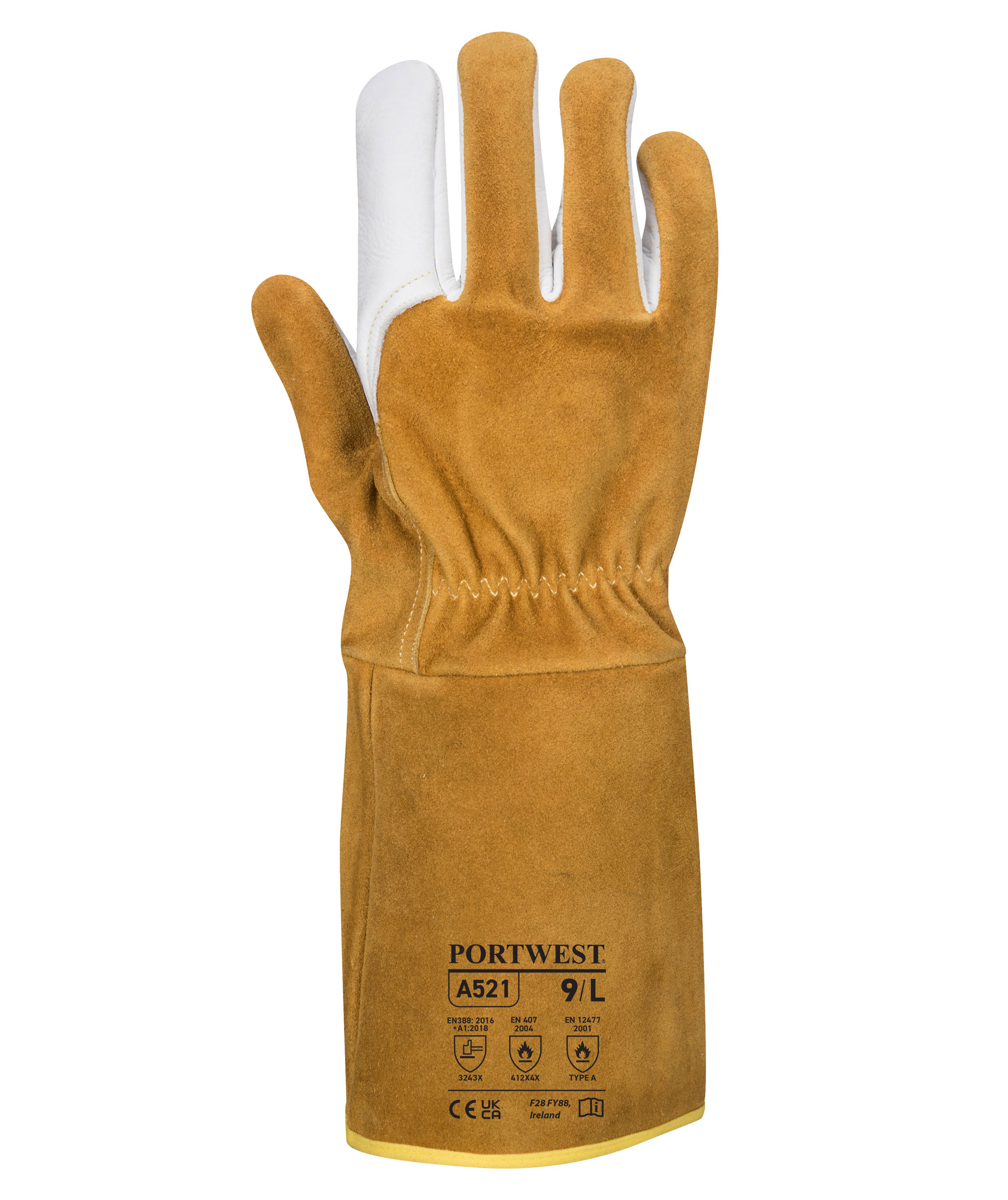 Portwest A521 TIG Ultra welder gloves, Brown