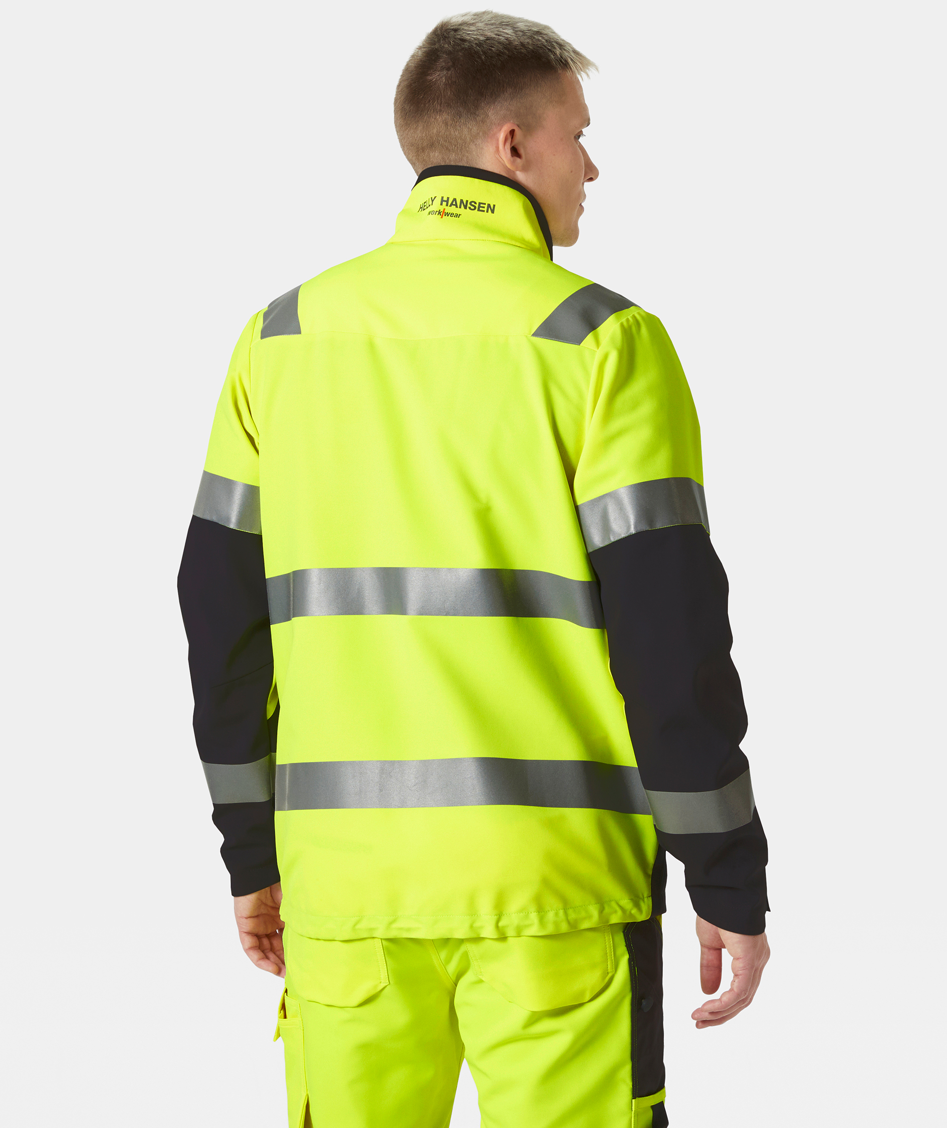 Helly Hansen Alna 4X Tech arbejdsjakke full stretch, Hi-vis Gul/Ebony, large image number 3
