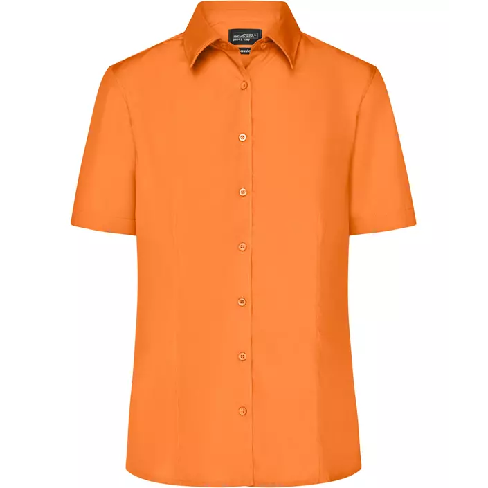 James & Nicholson kortermet Modern fit dameskjorte, Oransje, large image number 0