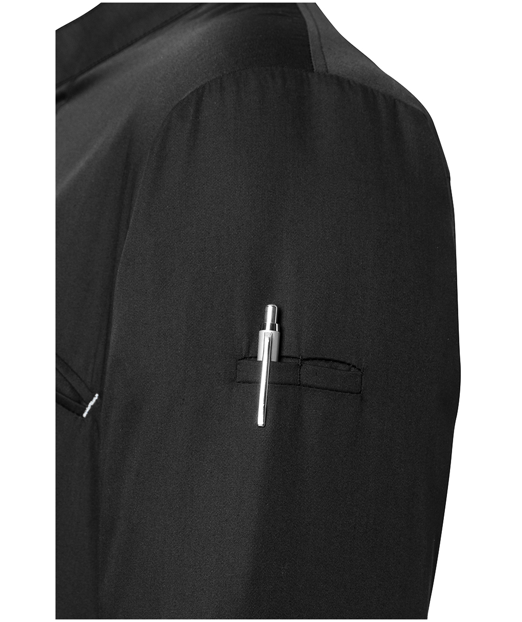 Karlowsky Modern-Touch kort&aelig;rmet kokkejakke, Black, large image number 5