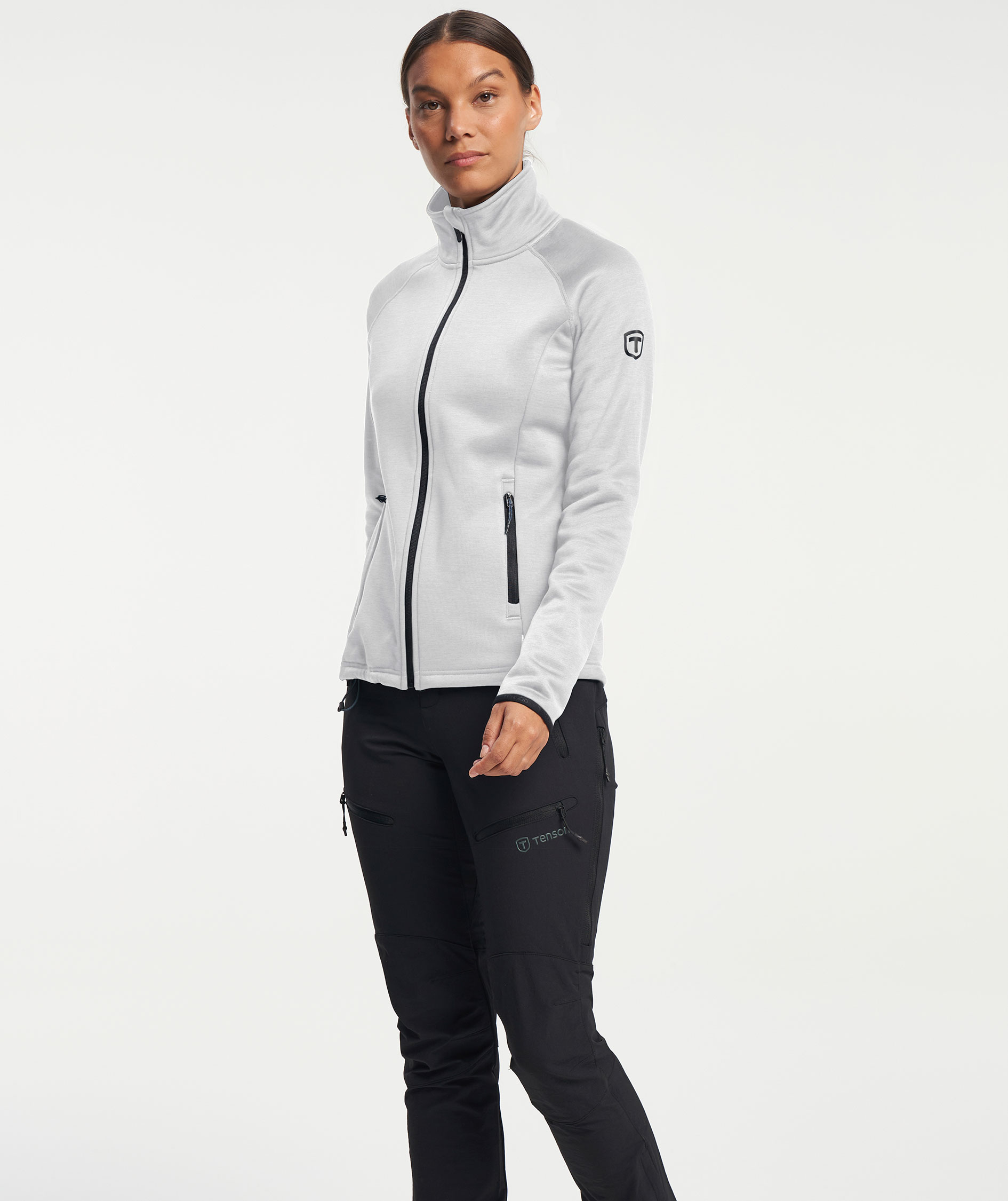 Tenson TXlite womens cardigan, Light Grey