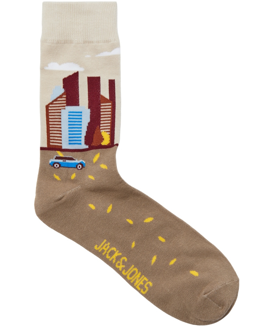 Jack & Jones JACFALL 3-pack socks, Moonbeam/Greige/Brandy Brown, Moonbeam/Greige/Brandy Brown, large image number 1