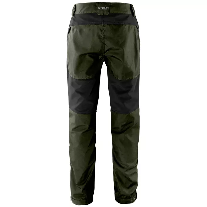 Fristads Outdoor Carbon semistretch women's trousers, Army Green/Black, large image number 1