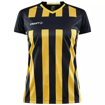 Craft Progress 2.0 Stripe Jersey dame T-skjorte, Sweden Yellow/Svart