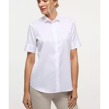 Eterna Cover regular short-sleeved women's shirt, White