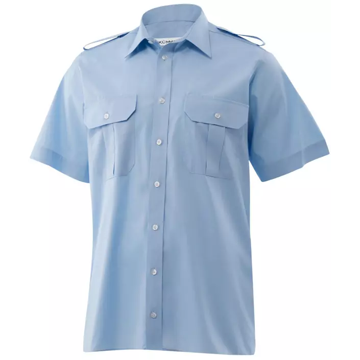 Kümmel Howard Slim fit kortermet pilotskjorte, Lys Blå, large image number 0