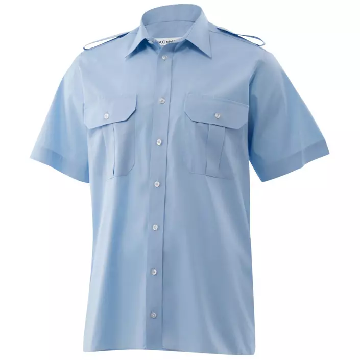 Kümmel Howard Slim fit short-sleeved pilot shirt, Light Blue, large image number 0