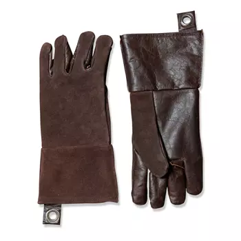 Stuff Design BBQ leather grill gloves, Dark Brown