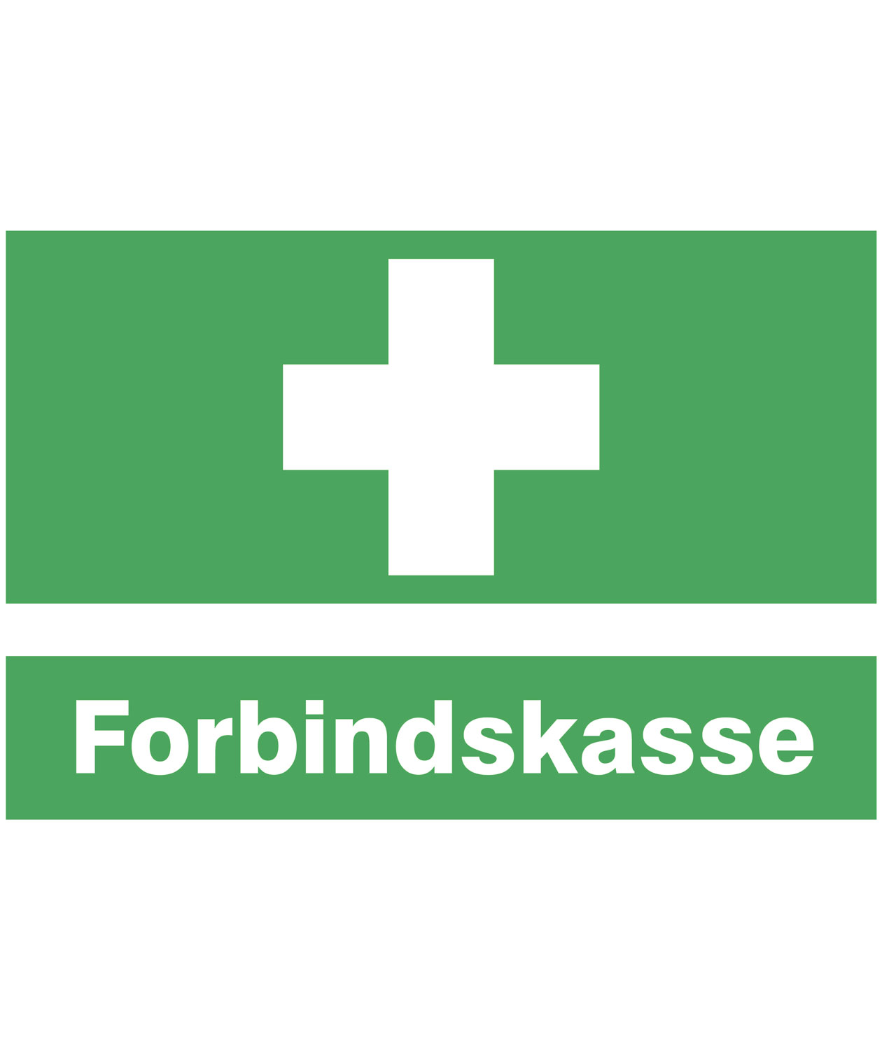 OX-ON advarselsskilt Forbindskasse A4, Gr&oslash;n