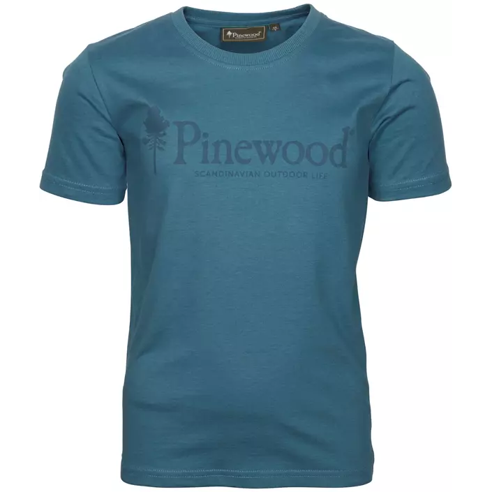 Pinewood Outdoor Life T-shirt til børn, Azur Blue, large image number 0