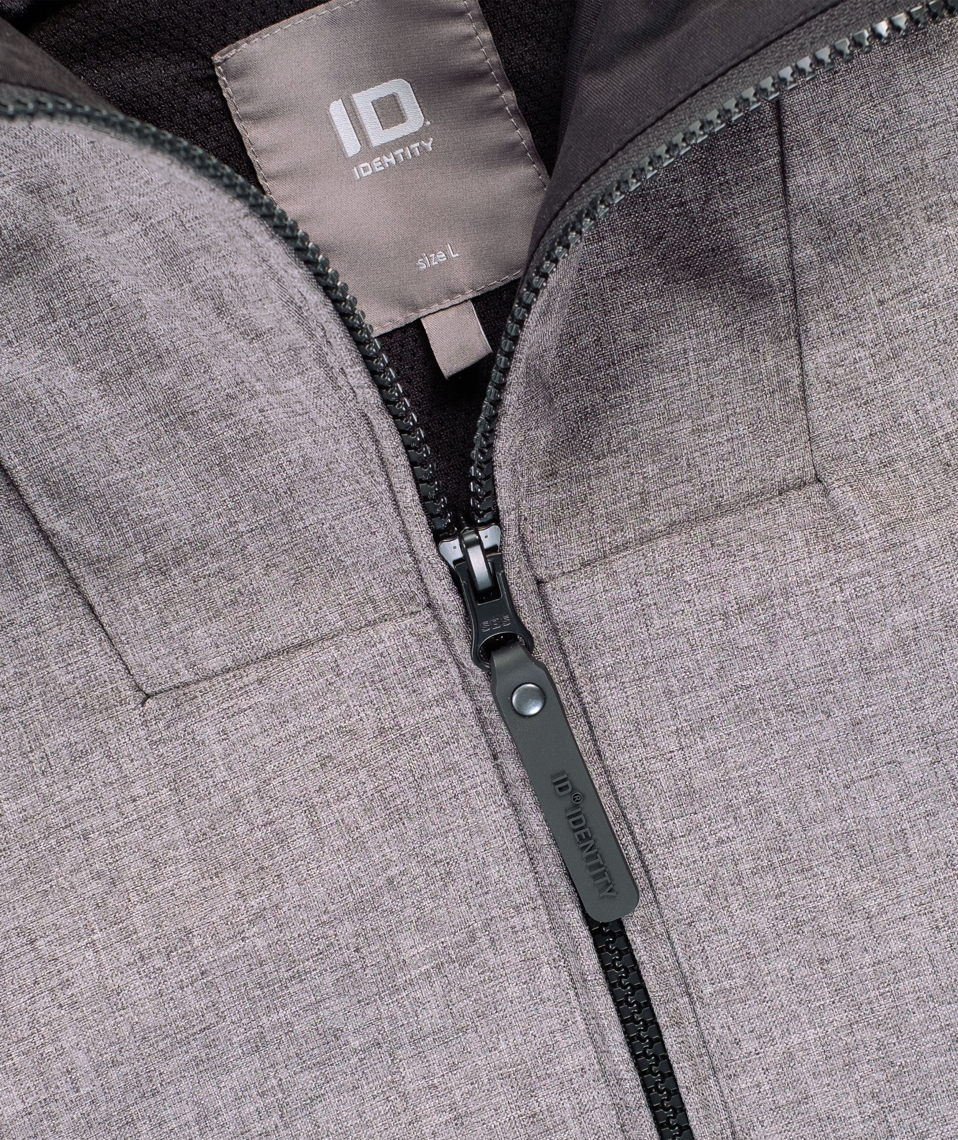 ID Casual softshell jacket, Grey Melange, large image number 3