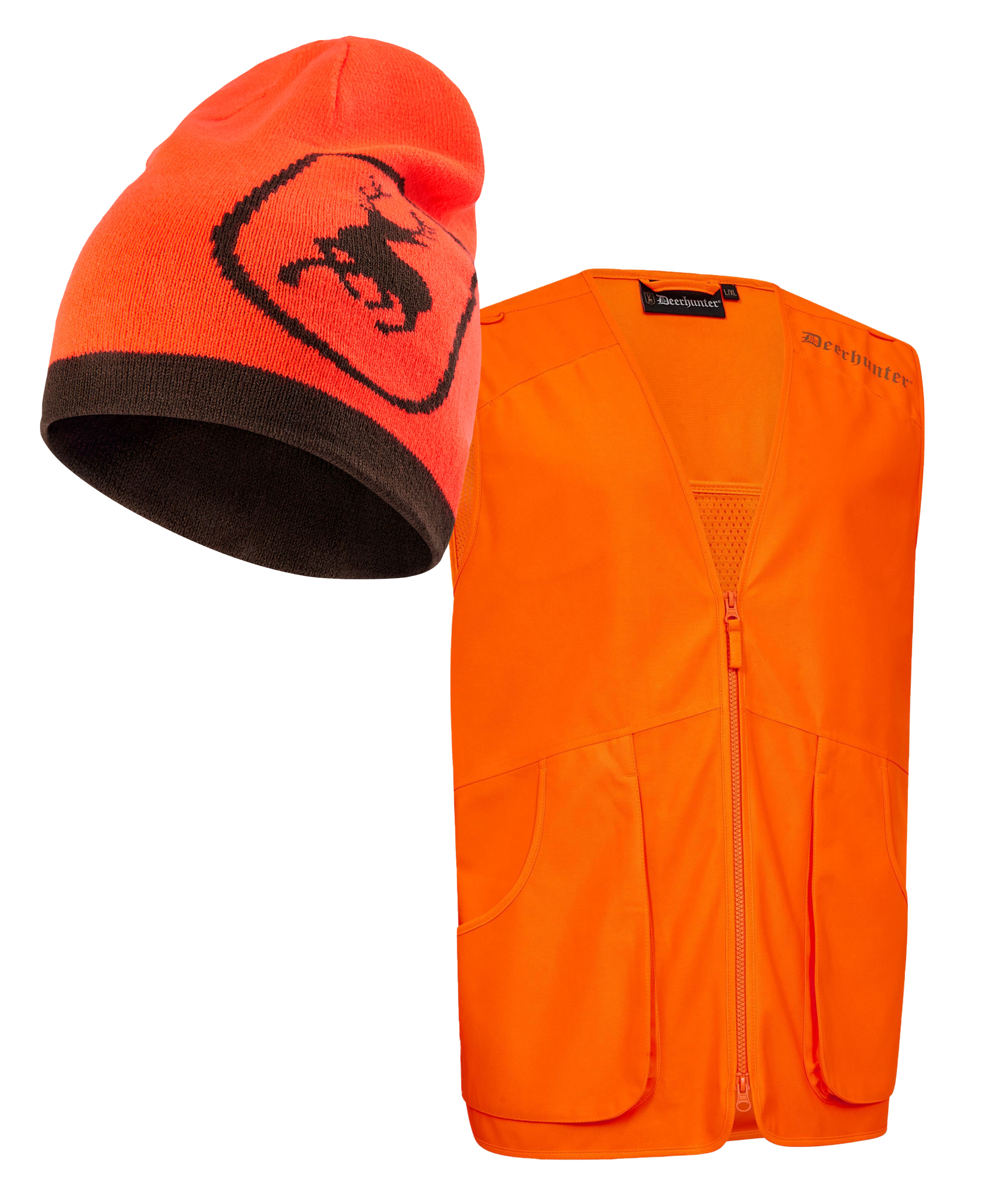 Deerhunter safety vest and beanie