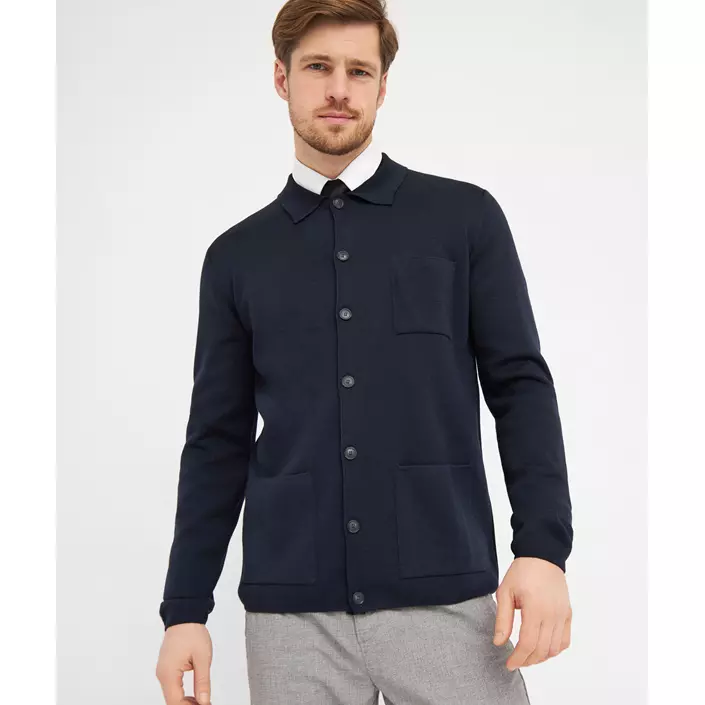 Clipper Manchester cardigan with buttons, Dark navy, large image number 1