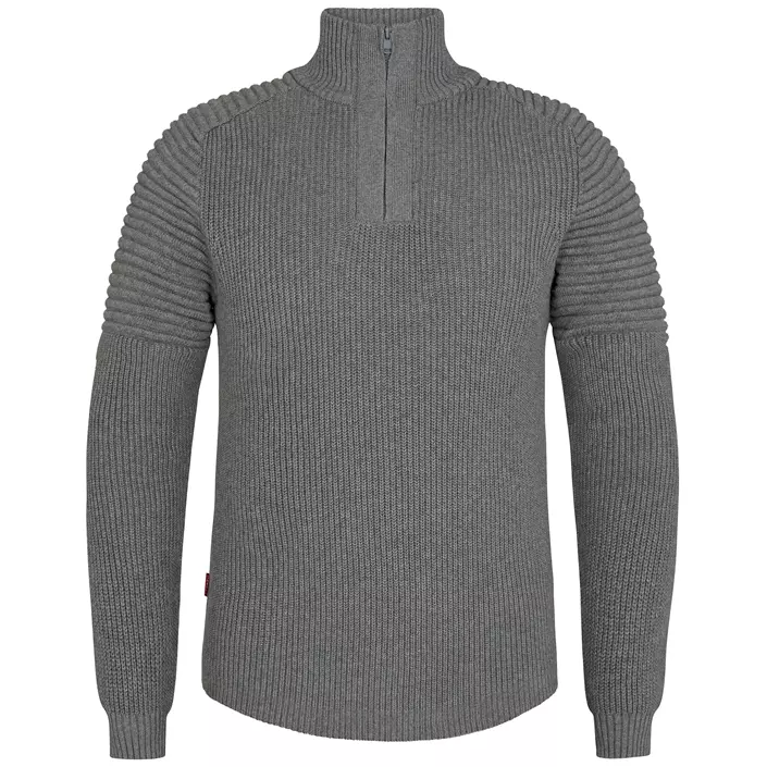 Engel Extend knitted pullover with zipper, Grey Melange, large image number 0