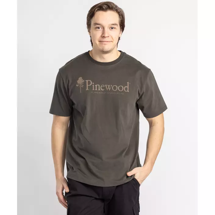 Pinewood Outdoor Life T-shirt, Dark Green, large image number 3