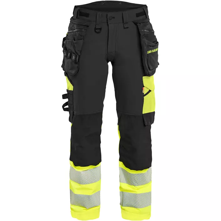 Blåkläder dame håndverksbukse full stretch, Svart/Hi-Vis Gul, large image number 0