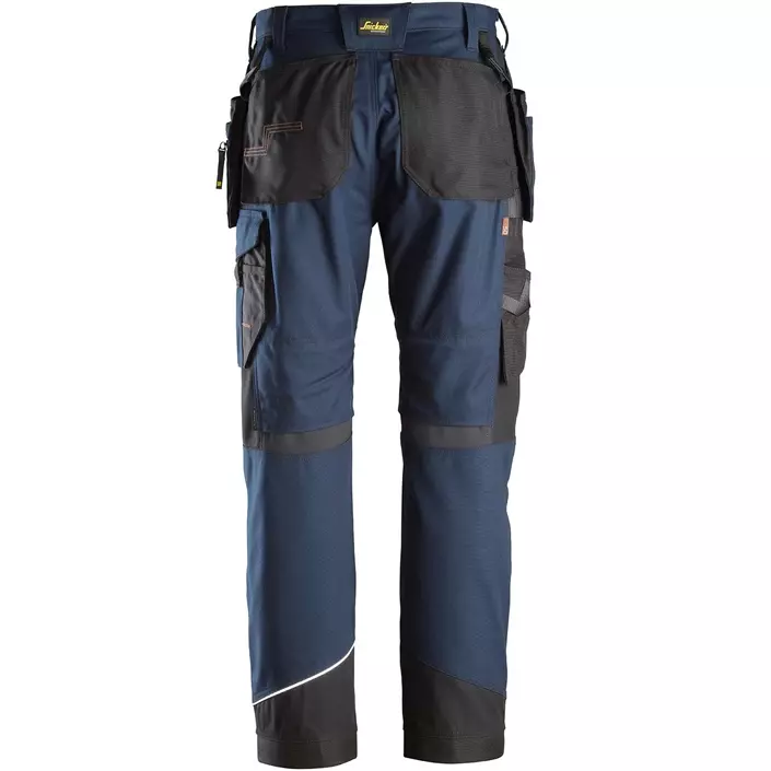 Snickers RuffWork Canvas+ craftsman trousers 6214, Navy/Black, large image number 1
