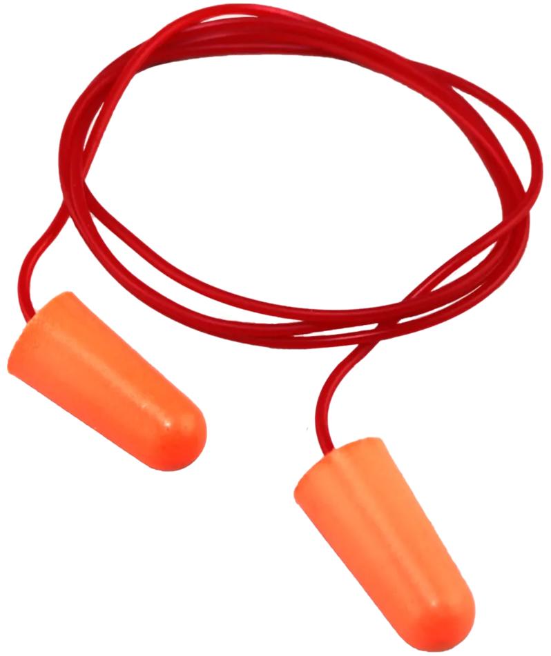 OX-ON comfort earplugs with cord 100 pcs, Orange