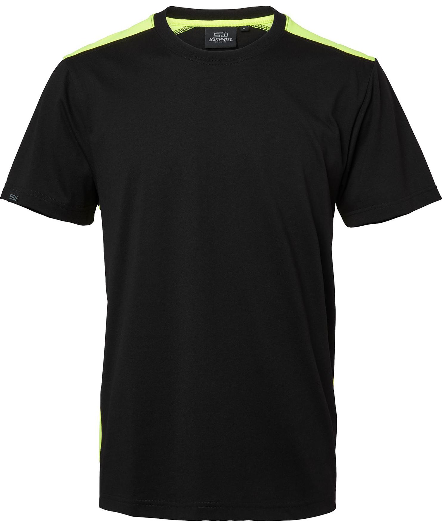 South West Conrad T-shirt, Black/Yellow