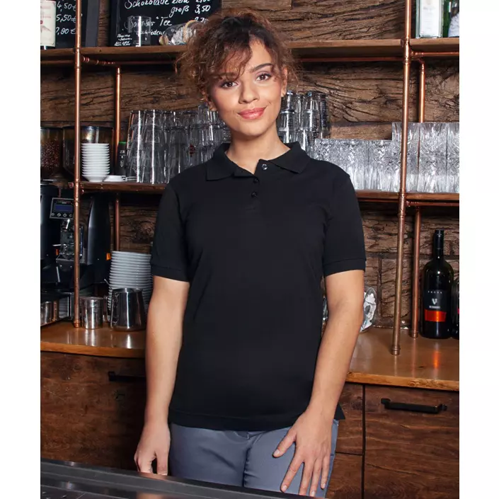 Karlowsky Basic dame polo T-shirt, Black, large image number 1