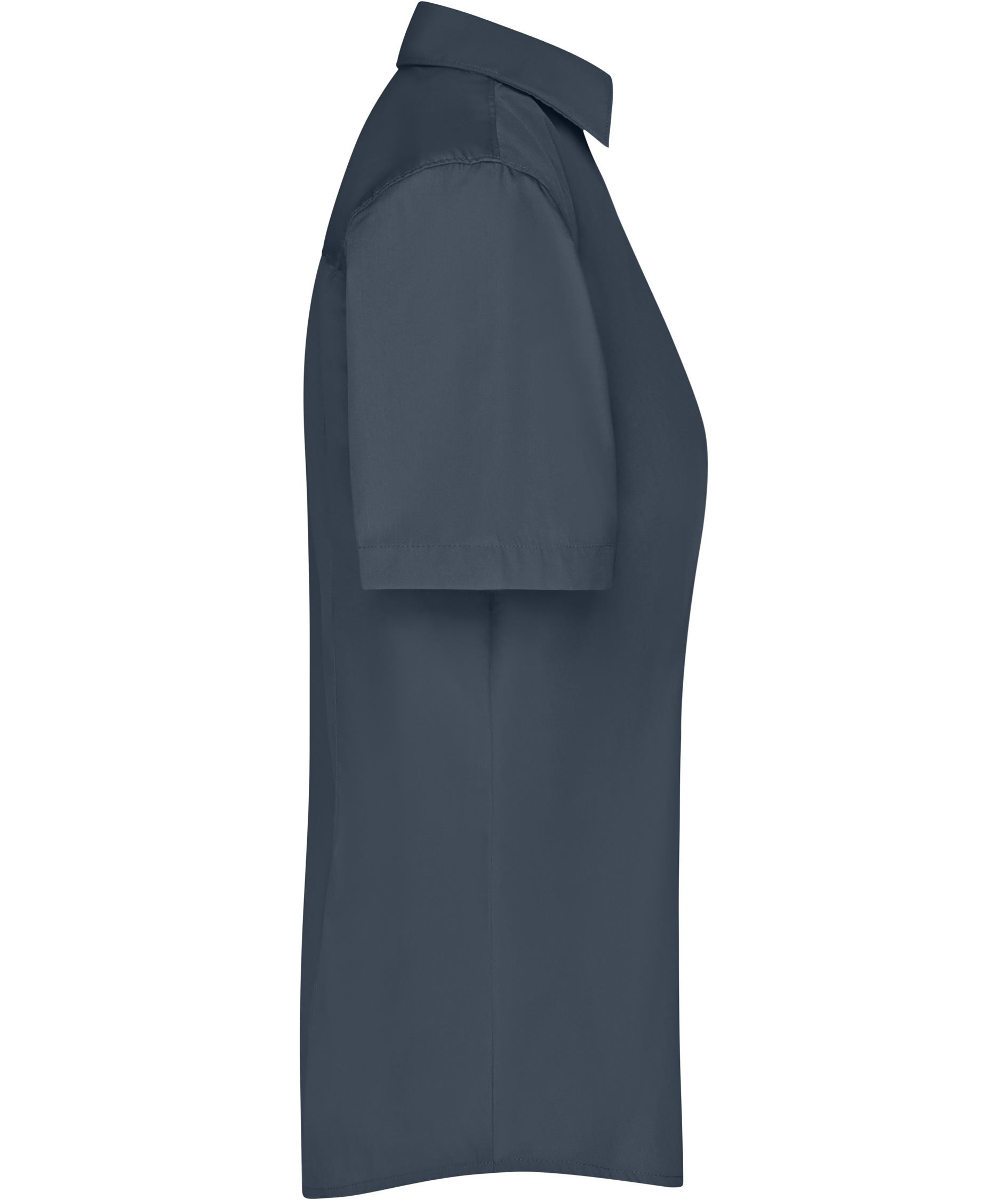 James & Nicholson kortermet Modern fit dameskjorte, Carbon Gr&aring;, large image number 2