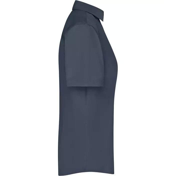 James & Nicholson kurzärmeliges Modern fit Damenhemd, Karbon Grau, large image number 2