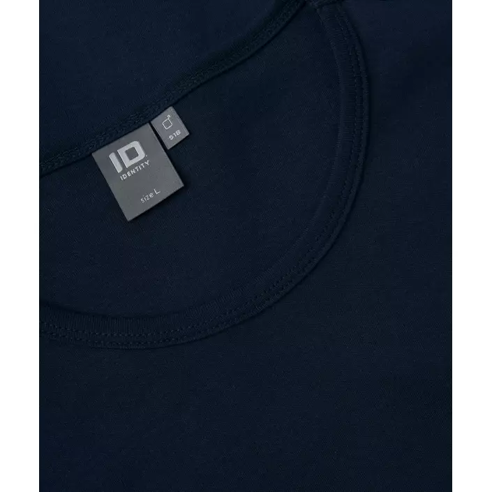 ID Interlock langermet T-skjorte, Marine, large image number 3