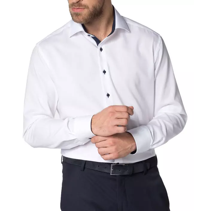 Eterna Fein Oxford Modern fit skjorte, White , large image number 1