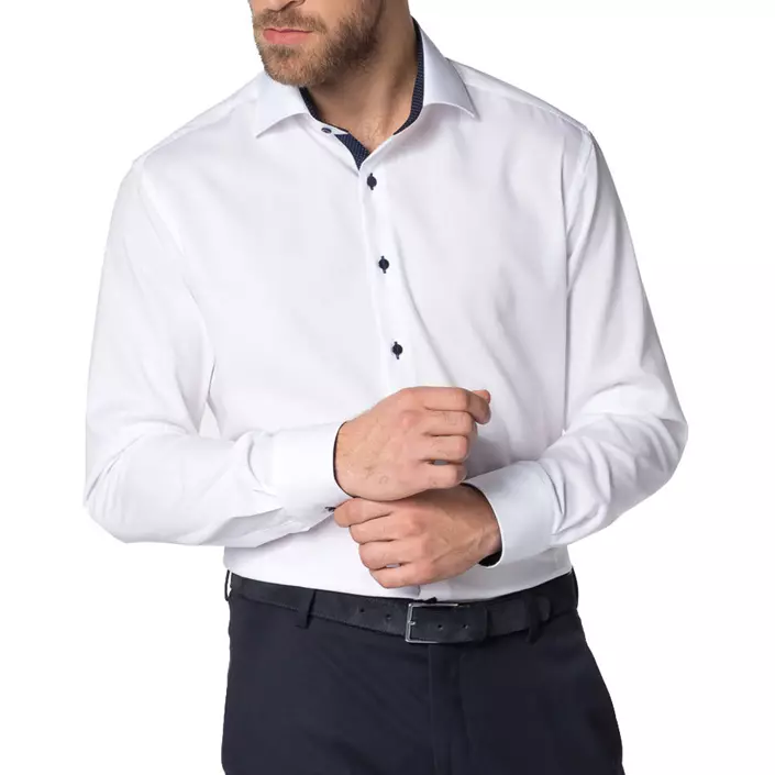 Eterna Fein Oxford Modern fit skjorte, White , large image number 1