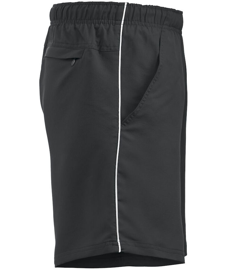 Clique Hollis sport shorts, Black/White, large image number 2