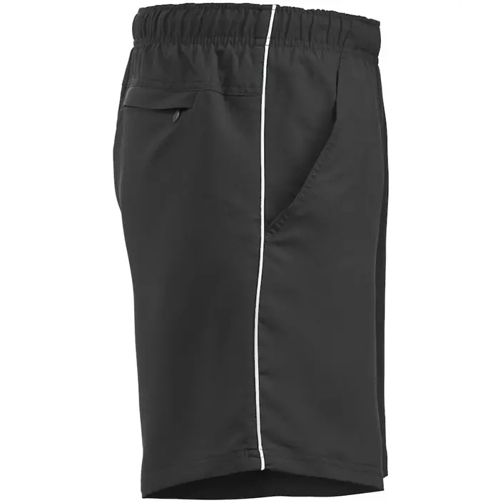 Clique Hollis sport shorts, Black/White, large image number 2