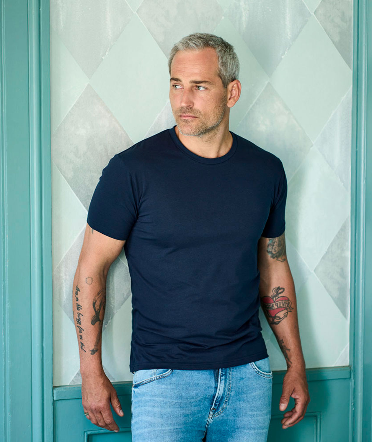 Tee Jays stretch T-shirt, Navy