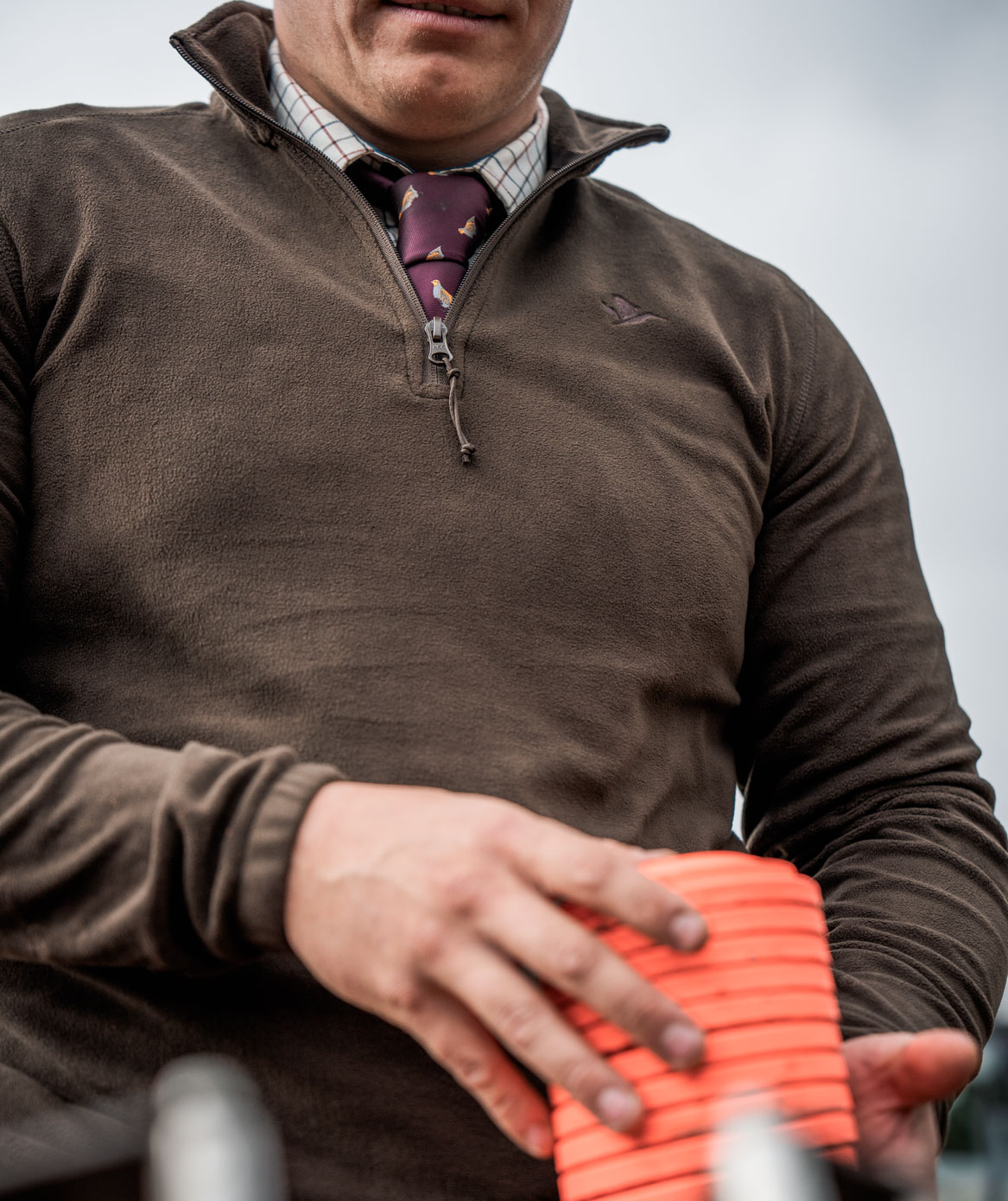 Seeland Benjamin half zip fleecetr&ouml;ja, Dark brown, large image number 3