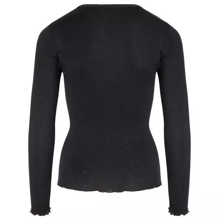 Claire Woman women's long-sleeved T-shirt with merino wool, Black, large image number 2